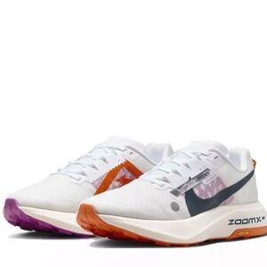 Nike Women's ZoomX Running Shoes - White, Orange, Purple